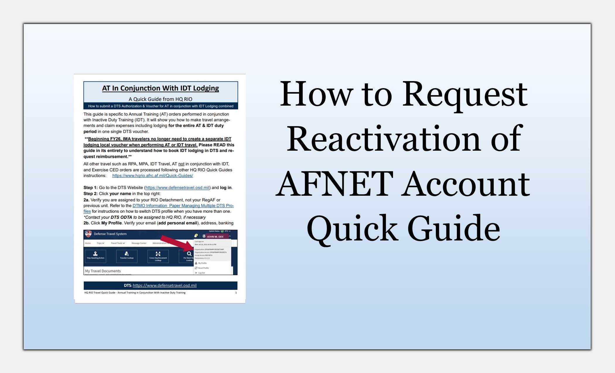 How to request reactivation of AFNET account thumbnail link