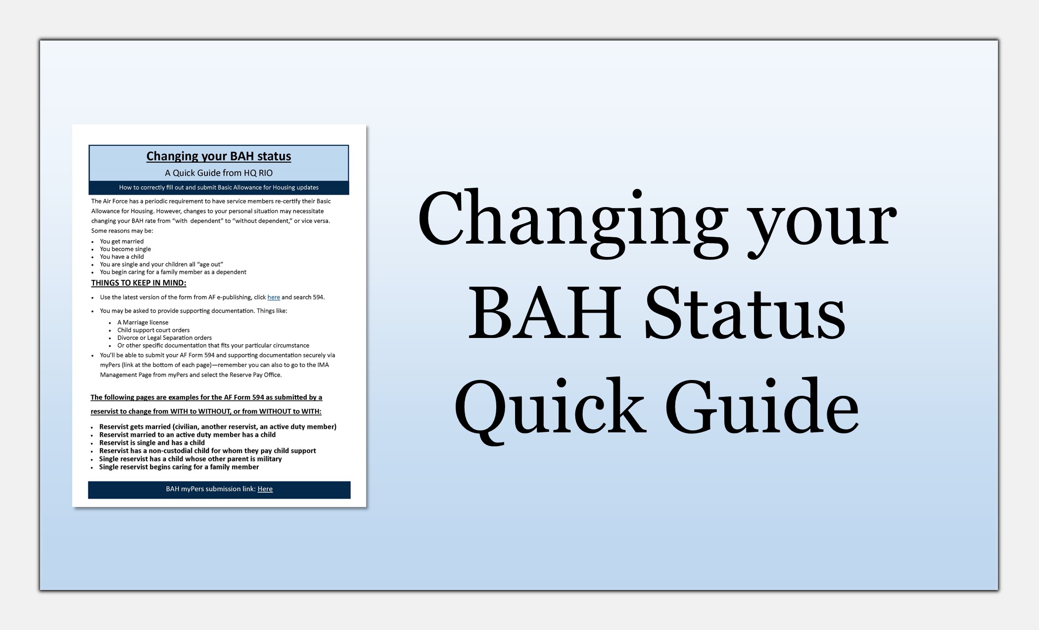 Changing BAH Quick Guide thumbnail link